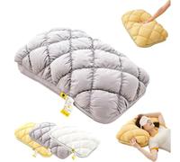 zoocco Cold Marshmallow Pillow for Cooling Sleep Comfort, Soft Cloud Support for Hot Sleepers, Bed & Side Sleeper Adults (Gray,High)