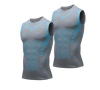 zoocco Compression Shirt Men, S-7XL (2 PCS Gray,L)