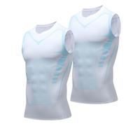 zoocco Compression Shirt Men, S-7XL (2 PCS White,5XL)