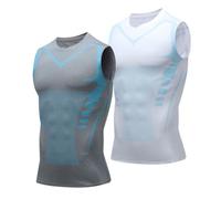 zoocco Compression Shirt Men, S-7XL (Gray+White,4XL)