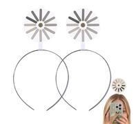 zoocco Copricapo, Brain Loading Symbol Headband Funny Headbands with Rotating Design, Creative Hairpin Headband & Hairband for Parties, Cosplay, Students, Gifts (2PCS A)