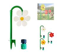 zoocco Crazy Daisy Sprinkler 360° Rotating Daisy Water Sprinkler，Fun Sprinklers for Yard Lawn Pets Playing (White)