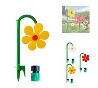 zoocco Crazy Daisy Sprinkler 360° Rotating Daisy Water Sprinkler，Fun Sprinklers for Yard Lawn Pets Playing (Yellow)