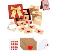 zoocco DIY Love Notes Box for Him/Her, Mini Love Notes with Envelopes, Romantic Message Cards for Couples, Valentine Thoughtful Keepsake Set (30 Set)