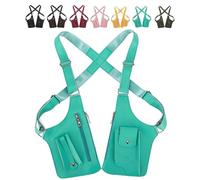 zoocco Double Shoulder Armpit Bag, Adjustable Anti-Theft Leather Shoulder Bag for Men with Hidden Storage for Cel (Green)