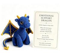 zoocco Emotional Support Dragon Plush Toy Soft Mini Pocket Buddy Gift (Blue)