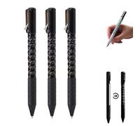 zoocco Geometric Decompression Pen, Shape Shifting Pen, Fidget Pens for Adults, Cool Office Gadgets Unique Fun Pens (3 PCS Black)