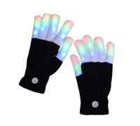 zoocco Gloving Light Gloves, LED Half Finger Gloves with 6 Color Modes for Adults, Cool Rave Party, Festival Accessories (VV)