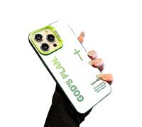 zoocco Gods Plan Phone Case, God Phone Case Full Coverage Cases for iphone 17 Pro Max to 13 Series, TPU Anti-Drop & Ultra Skin-Friendly Touch (Verde,14 Plus)