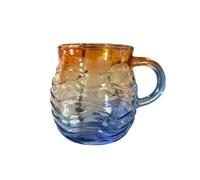 zoocco Golden Tide Mug, 12oz Handcrafted Sea Glass Ocean Wave Mug with Handle, Unique Beach Drinkware for Ocean Lovers (1 PCS)