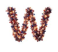 zoocco Halloween Tinsel Garland with LED Lights, 18.7 Ft (BB)