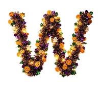 zoocco Halloween Tinsel Garland with LED Lights, 18.7 Ft (CC)