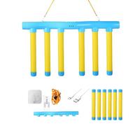 zoocco Hand Speed Challenge Game - Drop Stick Game, Hand Eye Coordination Training Reaction Training Speed Challenge Adjustable Catching Sticks (b,Blue)