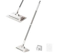 zoocco Hands Free Flat Mop for Small Spaces & Bathrooms, Quick Cleanup Tool for Busy Homes (37.4 in)