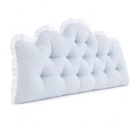 zoocco Headboard Pillow Soft Tufted Backrest for Dorm Beds (Light Blue,39.37 * 21.65 in)
