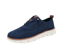 zoocco Herrenschuhe Sommer, Bequeme, Leichte Breeze-Schuhe mit für Arbeit, Reisen und AlltäGliche SpaziergäNge (Dunkelblau,40)