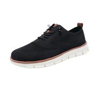 zoocco Herrenschuhe Sommer, Bequeme, Leichte Breeze-Schuhe mit für Arbeit, Reisen und AlltäGliche SpaziergäNge (Schwarz,40)