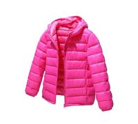 zoocco Kids Winter Coat, Lightweight Hooded Puffer Jacket, Warm Quilted Outerwear for School, Travel & Outdoor (Rose Red,3XL)