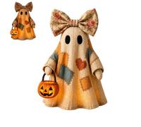 zoocco Lighted Vintage Patchwork Ghost for Cozy Halloween Decor (1 PCS)