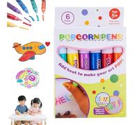 zoocco Marcadores Puffy, DIY Bubble Popcorn Crafts for Kids Boost Creativity & Imagination 3D Magic Puffy Pens for Birthday Gift (1pcs)