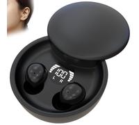 zoocco Mini Invisible Headphones Bluetooth 5.4, Comfortable Invisible Earbuds Wireless Bluetooth for Sleeping, Small Bluetooth Earbuds for Work, Travel & Sports (Black)