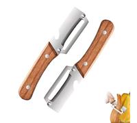 zoocco Multifunctional Vegetable Peeler, Zero Snag Wooden Peeler, Ergonomic Wooden Handle Kitchen Tool for Fruits and Vegetables (2 PCS)