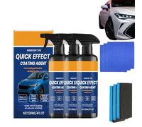 zoocco Nano Ceramic Car Coating Spray, Quick Effect Restore Coating Agent for Car Paint, Waterless Shine & Protection Spray for Cars Motorcycles Boats ATVs (3 Sets)