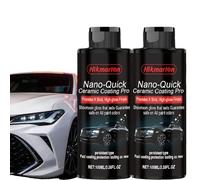 zoocco Nano Quick Ceramic Coating Pro - 3.38 Fl Oz Car Coating Spray for Auto Paint Glass, Quick Shine Finish & Long-Lasting Luster Detailing (2 Pcs)