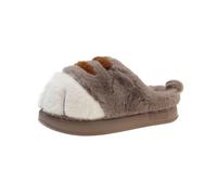 zoocco Pantofole, Cat Paw Slippers for Women, Cute Animal Plush Shoes, Cozy Soft Warm Cat Slippers for Girls Teens Adults (Khaki,36.5)