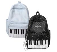 zoocco Piano Backpack Polka Dot (Black + Blue)