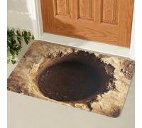zoocco Rug That Looks Like a Hole, 3d Rugs Optical Illusion, Realistic Bottomless Pit Design, Non-Slip Playroom Floor Mat to Trick Pets (L,50 * 80cm)