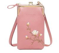 zoocco Shamfreshen Women Sling Cross-Body Wallet, Compact Phone Purse, Small Crossbody Bag for Commute, Travel, Social Outings (Dark pink)