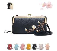 zoocco Shamfreshen Women Sling Cross-Body Wallet, Versatile Compartments Generic Mobile Phone Bags, Stylish & Functional for Your Wife Gift (Black)