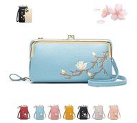 zoocco Shamfreshen Women Sling Cross-Body Wallet, Versatile Compartments Generic Mobile Phone Bags, Stylish & Functional for Your Wife Gift (Blue)