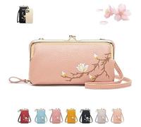 zoocco Shamfreshen Women Sling Cross-Body Wallet, Versatile Compartments Generic Mobile Phone Bags, Stylish & Functional for Your Wife Gift (Pink)