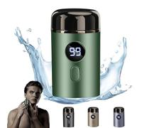 zoocco Timeatea Shaver - Mini Portable Electric Shaver, 3D Rotary Head, Led Power Display (Verde)