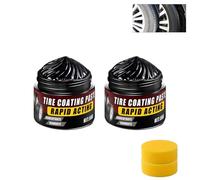 zoocco Tire Coating Paste Premium Ceramic Tire Coating Deep Black Tire Shine Long Lasting Tire Polish Rubber & Plastic Trim Restorer for Car SUV Truck RV (2 PCS)