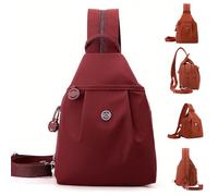 zoocco Waterproof Two Way Commuter Bag, Anti-Theft Waterproof 2-Way Commuter Bag Lightweight & Multi-Pockets for Women (Red)