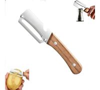 zoocco Zero Snag 2-in-1 Vegetable Peeler - Multifunctional Kitchen Tool with Wooden Handle Premium Stainless Steel Blade | Effortless Peeling | Ergonomic Grip | Built-in Bottle Opener (1pc)