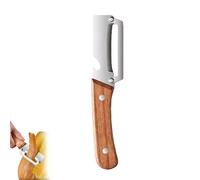 zoocco Zero Snag Peeler, Stainless Steel Fruit Vegetable Peeler with Ergonomic Wooden Handle, Sharp Blade for Potato Apple Carrot Kitchen Tool (1 PCS)