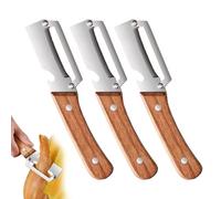 zoocco Zero Snag Wooden Kitchen Tool, Multifunctional Vegetable Peeler for Potato Fruit Pumpkin (3 PCS)