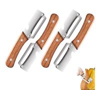 zoocco Zero Snag Wooden Kitchen Tool, Multifunctional Vegetable Peeler for Potato Fruit Pumpkin (4 PCS)