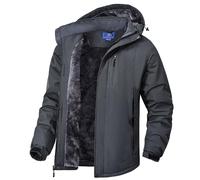 Zoofly Giacca Da Uomo In Pile Antivento Outdoor Giacca Sci Uomo Giubbotto Invernali Snowboard Neve Uomo Per Sport Con Jacket Grigio-XXL