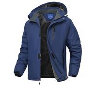 Zoofly Giacca Da Uomo In Pile Antivento Outdoor Giacca Sci Uomo Giubbotto Invernali Snowboard Neve Uomo Per Sport Con Jacket Blu Navy-XXL