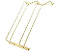 zoohot Portabicchieri da vino da 30,5 cm, da mettere sotto l'armadietto, per calici e bicchieri, in metallo, per bar, cucina, finitura dorata (2 file, 1 confezione)