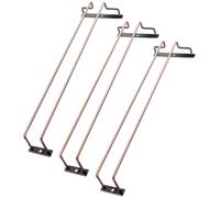 zoohot Portabicchieri da vino in rame rosso, 3 pezzi, 40,5 cm, sotto l'armadio, supporto per calici in metallo, per bar e cucina