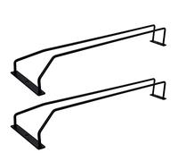 zoohot Portabicchieri da vino nero, rack per calici, appendiabiti in filo, supporto per bicchieri da vino in metallo, confezione da 2