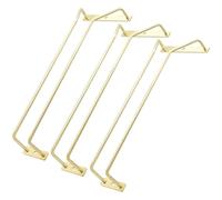 zoohot Set di 3 supporti per calici da vino in acciaio inox, da appendere sotto l'armadietto, 30,5 cm, colore oro, per armadietti, cucine, bar