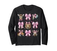 Zookeeping Zookeeper Animali Selvaggi Ragazza Coquette Bow Rosa Mamma Maglia a Manica