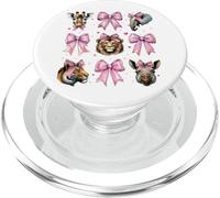 Zookeeping Zookeeper Animali Selvaggi Ragazza Coquette Bow Rosa Mamma PopSockets PopGrip per MagSafe